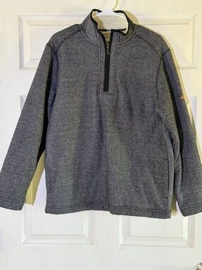 Men's Quarter-Zip Knit Sweater - Gray